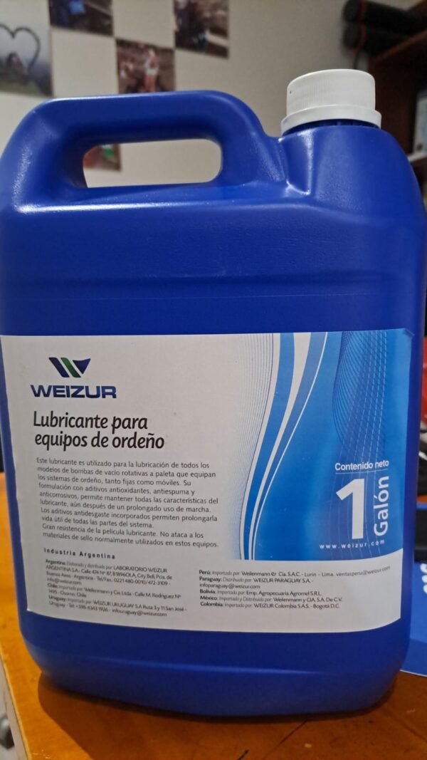 Aceite para equipo de ordeño